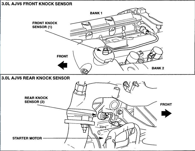 Jaguar x type on sale knock sensor